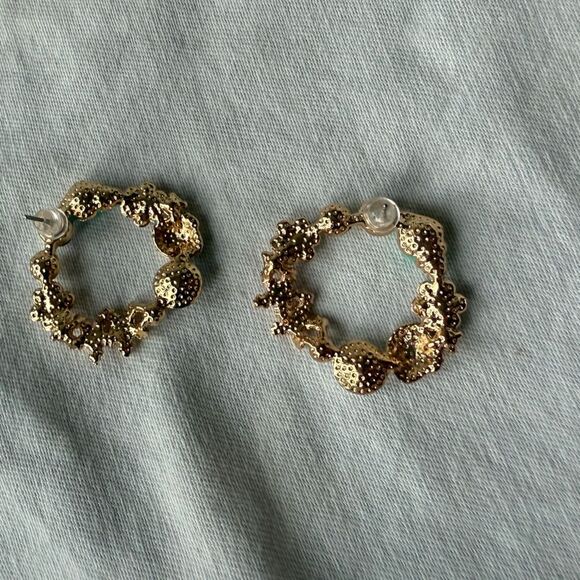 Glam Bedazzled Ocean Themed Coquette Girl Earrings - Picture 4 of 4